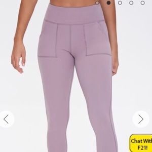 Forever 21 Purple Athletic High-Rise Leggings